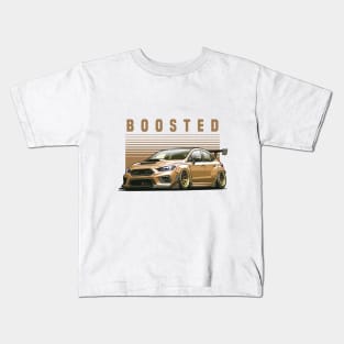 Subaru Impreza WRX STI Car Art - Modified Boosted Sports Car Kids T-Shirt